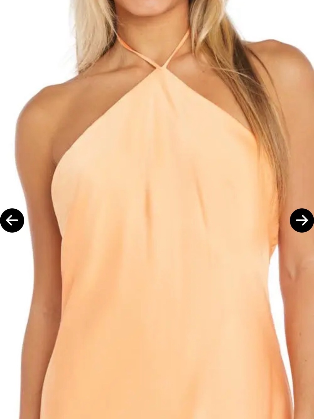 Morgan & Co. Orange Gown Halter Neck